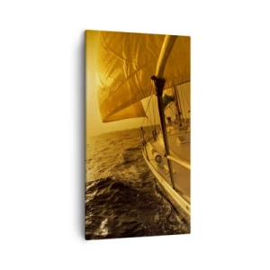 Impression sur toile - Image sur toile - Une soirée en por après une journée haute en couleurs - 45x80 cm