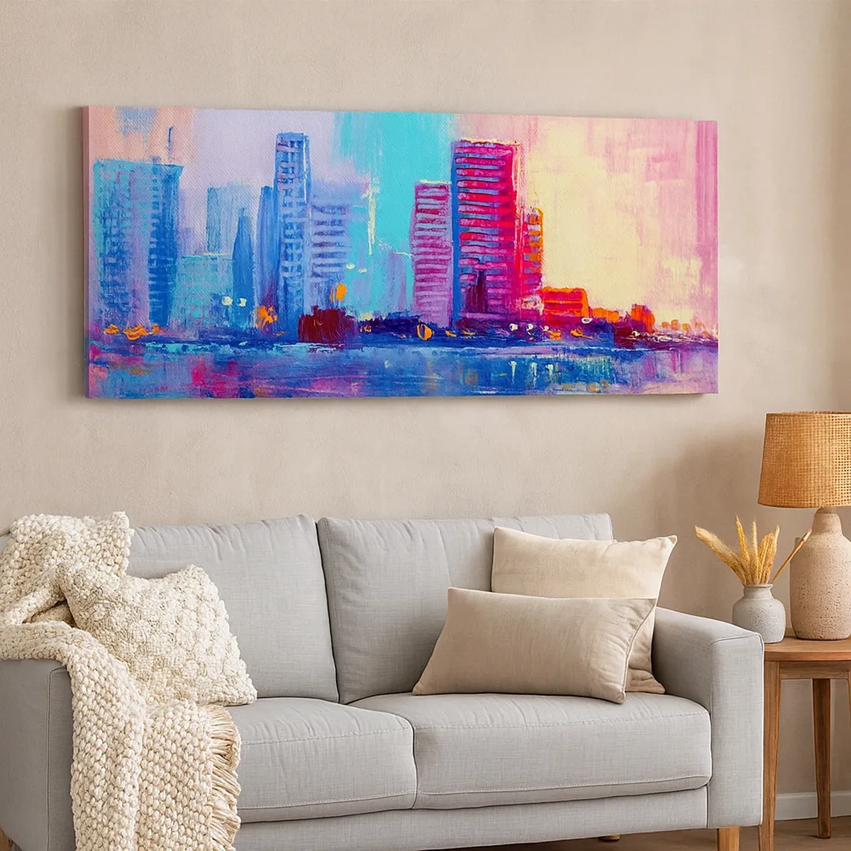 Impression sur toile - Image sur toile - Baigné de couleurs - 30x30 cm