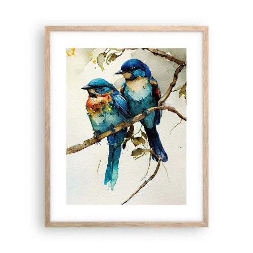 Affiche dans un chêne clair - Poster - A-t-il été offensé ? - 40x50 cm