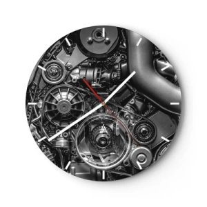 Horloge murale - Pendule murale - Poésie mécanique - 40x40 cm