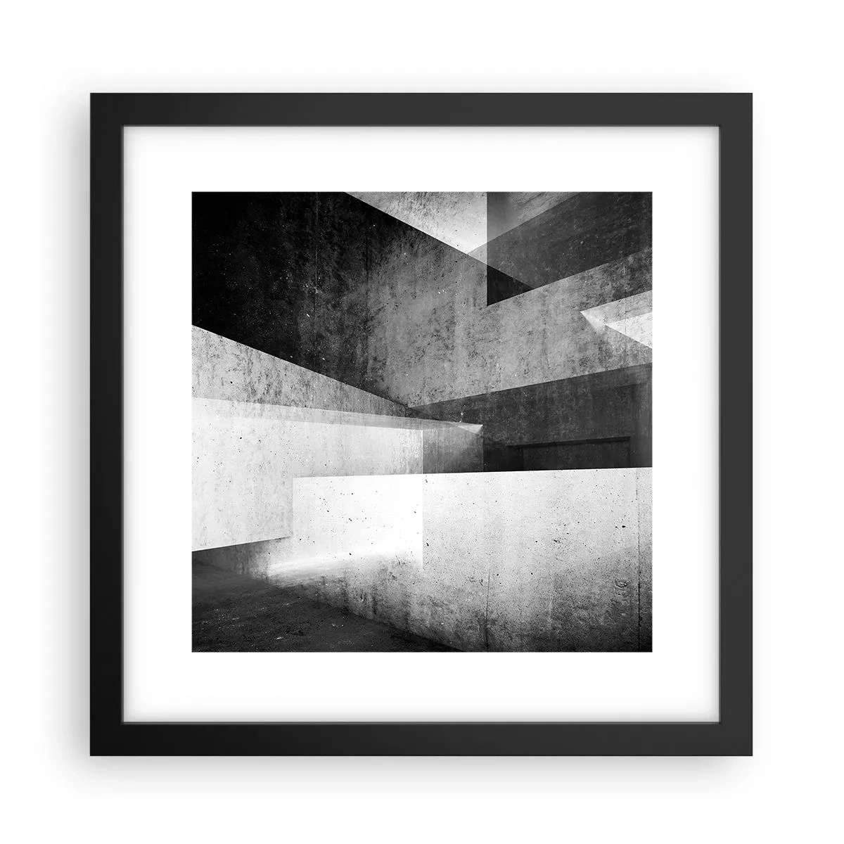 Affiche dans un cadre noir - Poster - Structure de l'espace - 30x30 cm