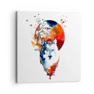 Impression sur toile - Image sur toile - Nez à nez avec la nuit - 70x70 cm