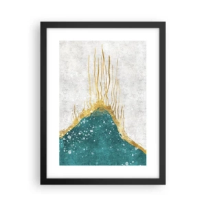 Affiche dans un cadre noir - Poster - Marée dorée - 30x40 cm
