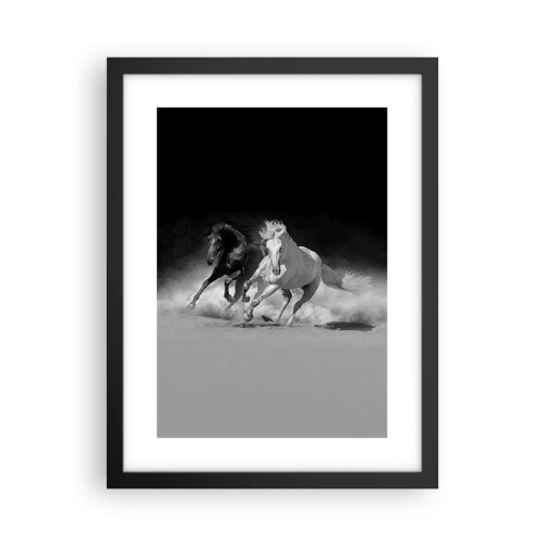 Affiche dans un cadre noir - Poster - Galop de la liberté - 30x40 cm