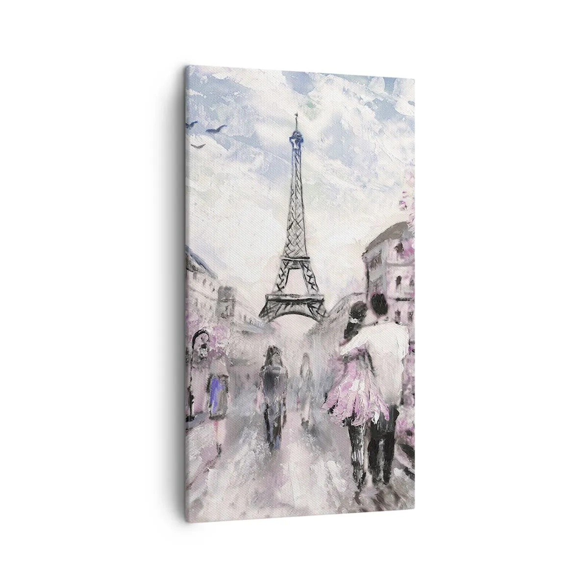 Impression sur toile - Image sur toile - Comment tomber amoureu, il faut juste... - 45x80 cm