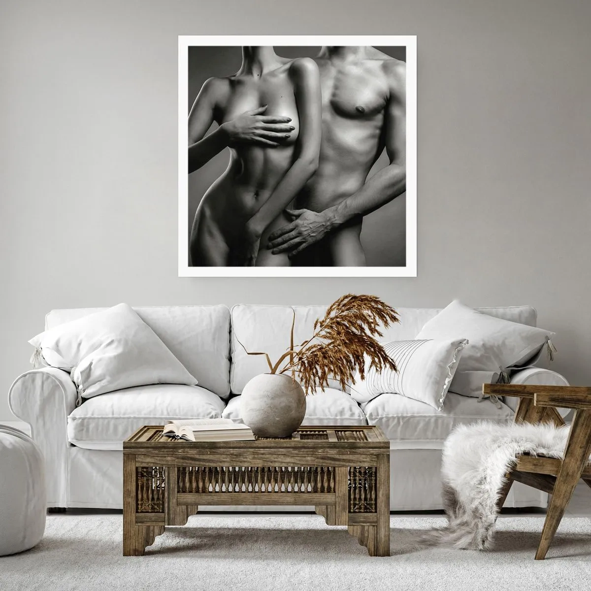 Affiche - Poster - Adam et Eve - 60x60 cm