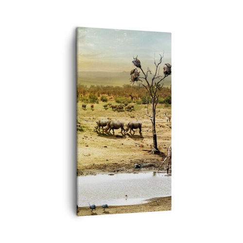 Impression sur toile - Image sur toile - "Et d'Eden coulait une rivière..." - 45x80 cm