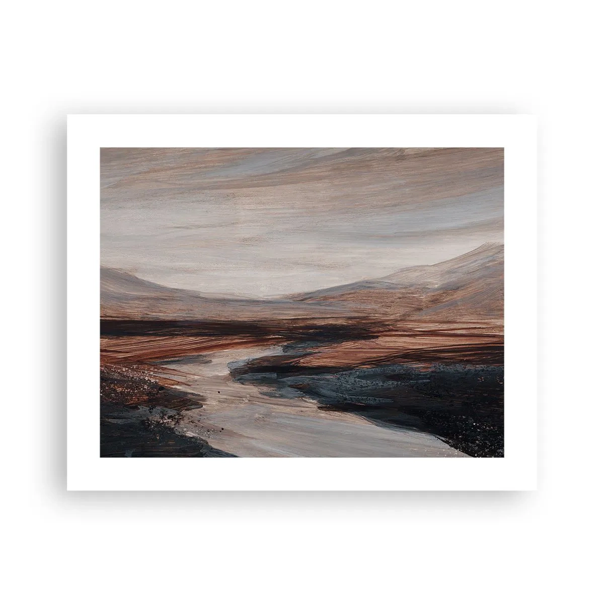 Affiche - Poster - Une vallée tranquille - 50x40 cm