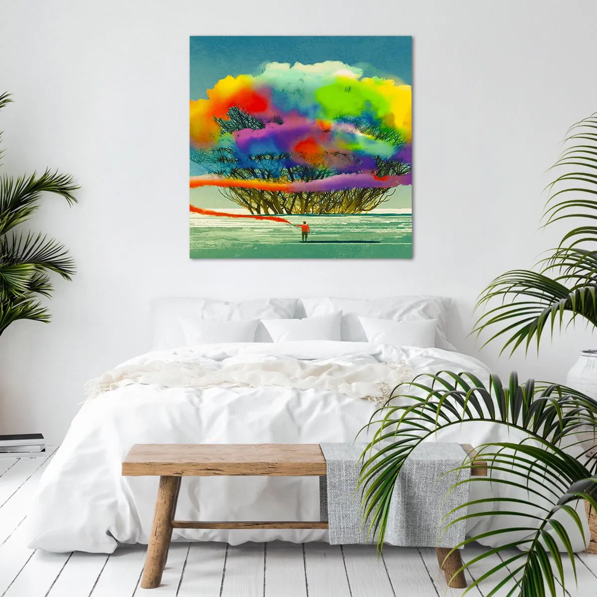 Impression sur toile - Image sur toile - Donner vie à ce monde - 40x40 cm