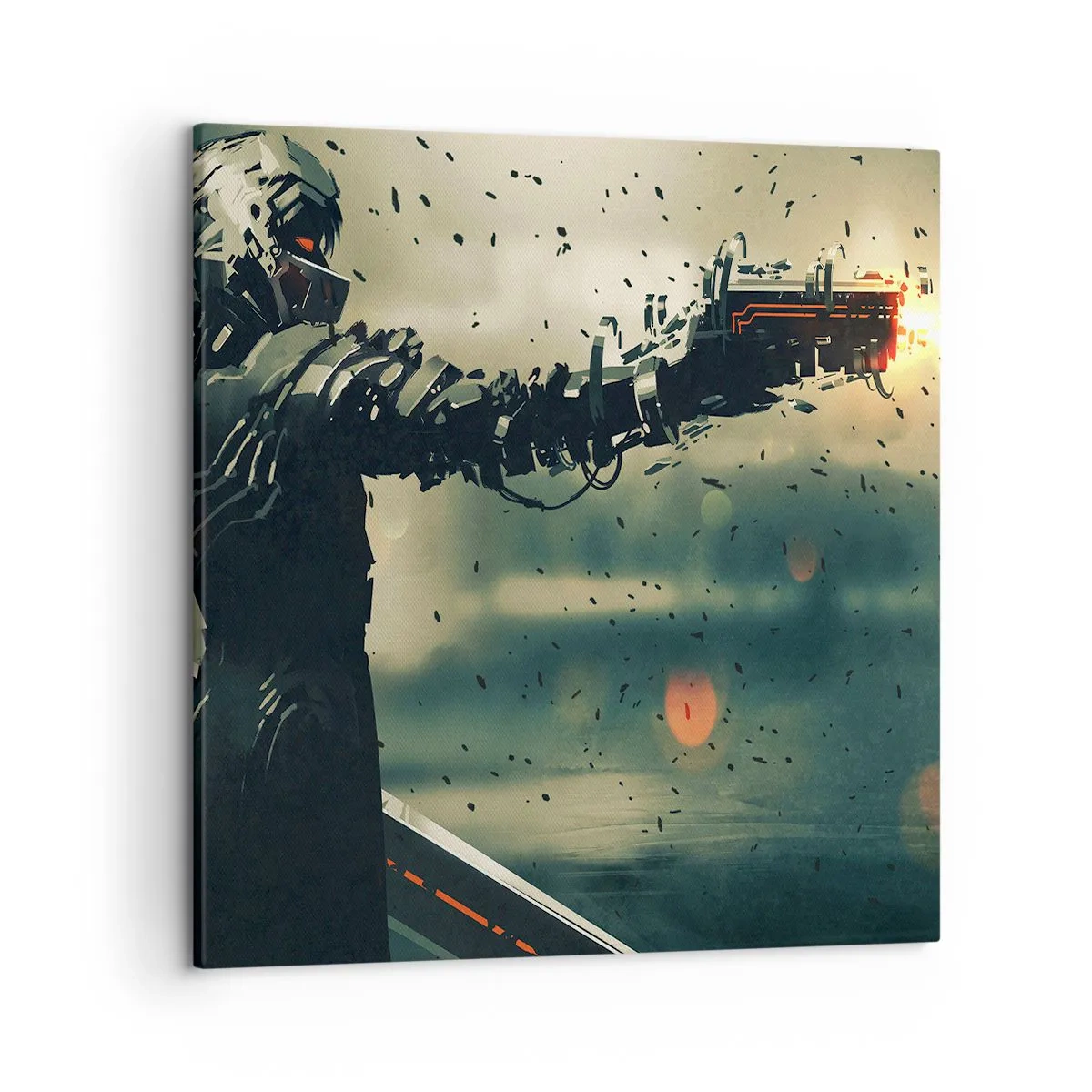 Impression sur toile - Image sur toile - L'arme fatale - Votre propre Terminator - 50x50 cm