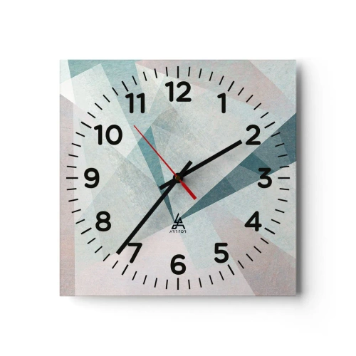 Horloge murale - Pendule murale - Calme bien que dynamique - 40x40 cm