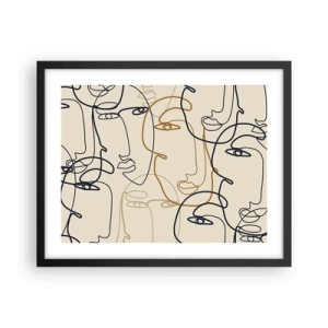 Affiche dans un cadre noir - Poster - Portrait multiplié - 50x40 cm