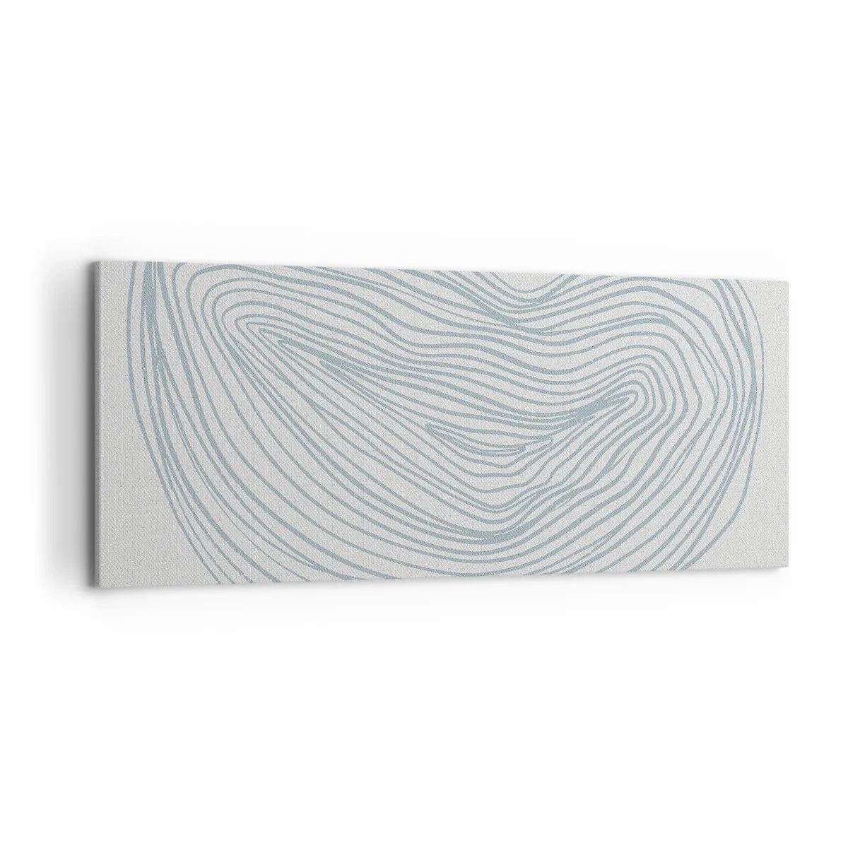 Impression sur toile - Image sur toile - Motif de vague abstrait en bleu délicat - 120x50cm - Une goutte de sourire - Décoration murale moderne pour le salon et la chambre ARTTOR