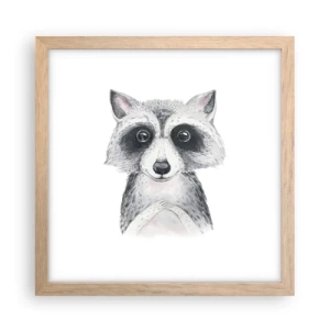 Affiche dans un chêne clair - Poster - Un moment pour s'émouvoir - 30x30 cm