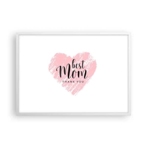 Affiche dans un cadre blanc - Poster - Toujours au bon moment - 70x50 cm