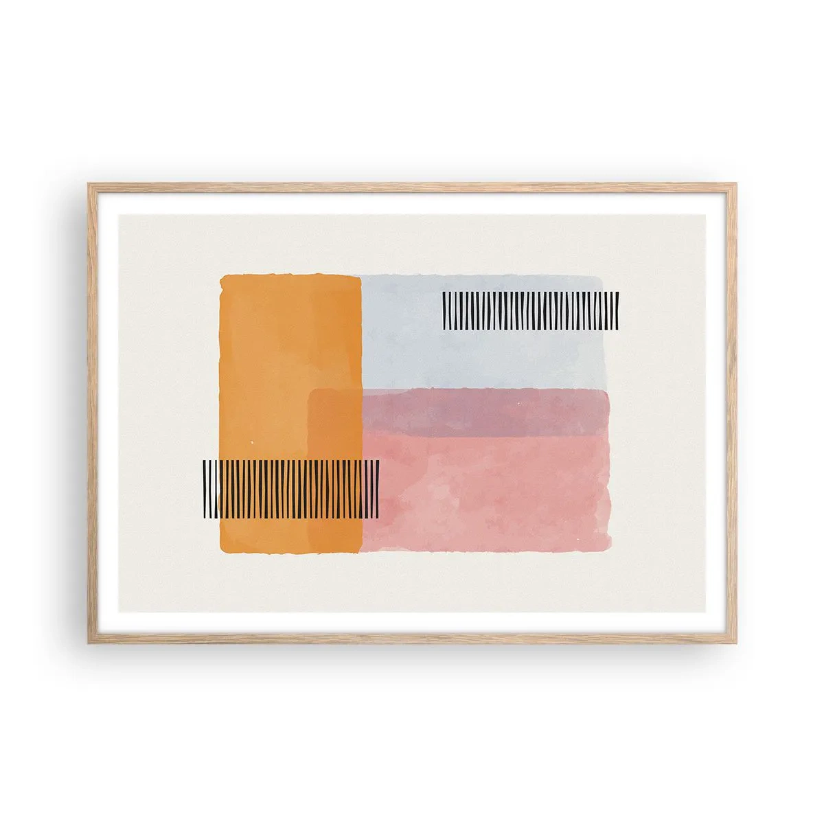 Affiche dans un chêne clair - Poster - D'un coin à l'autre - 100x70 cm