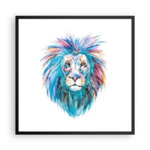 Affiche dans un cadre noir - Poster - Aura électrique - 60x60 cm