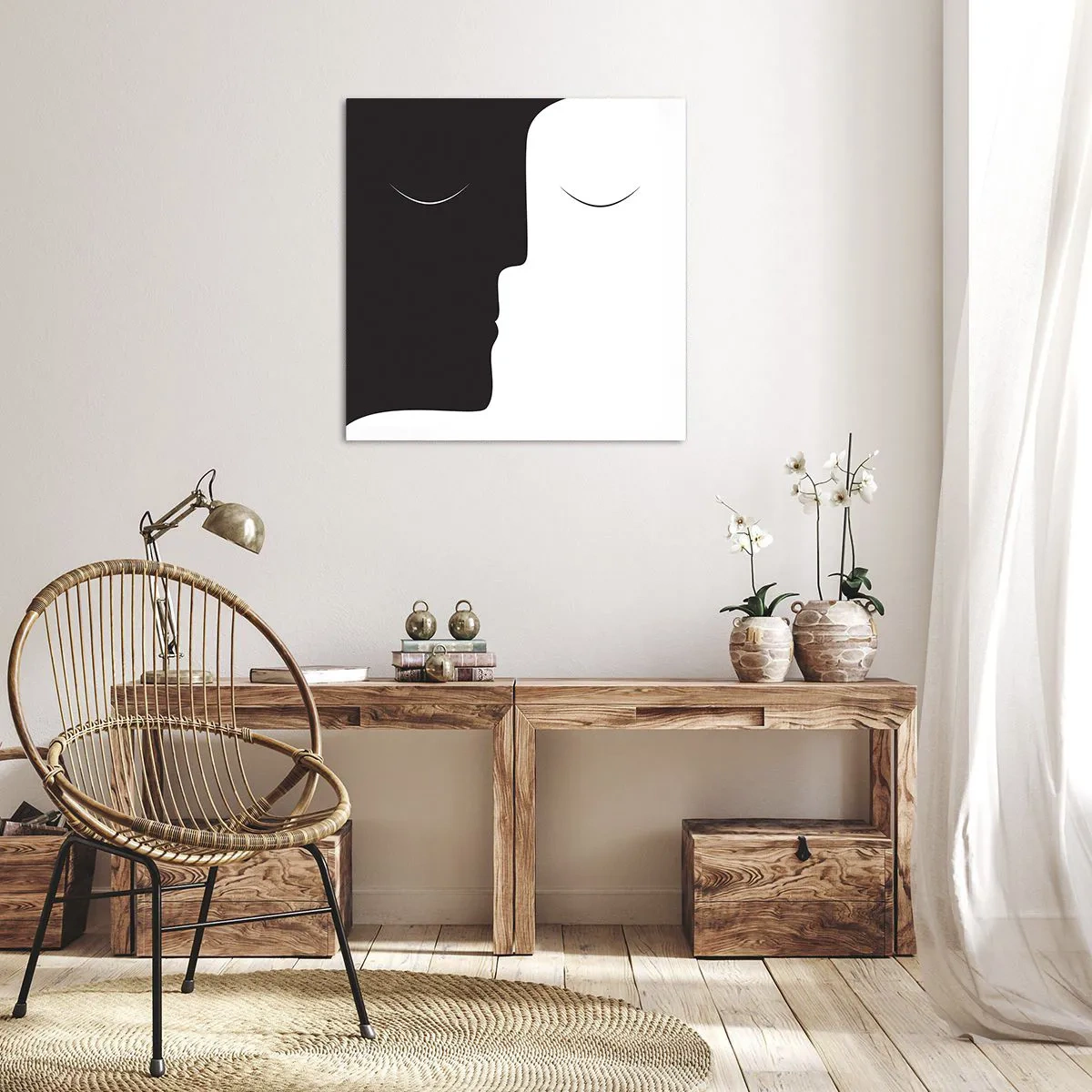 Impression sur toile - Image sur toile - Unité des contraires - 40x40 cm