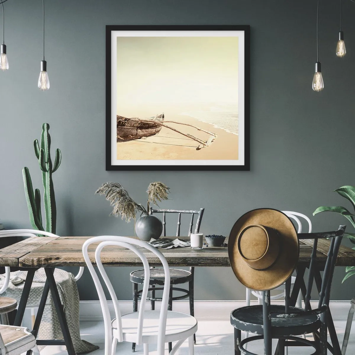 Affiche dans un cadre noir - Poster - Mémoire des mers du sud - 30x30 cm