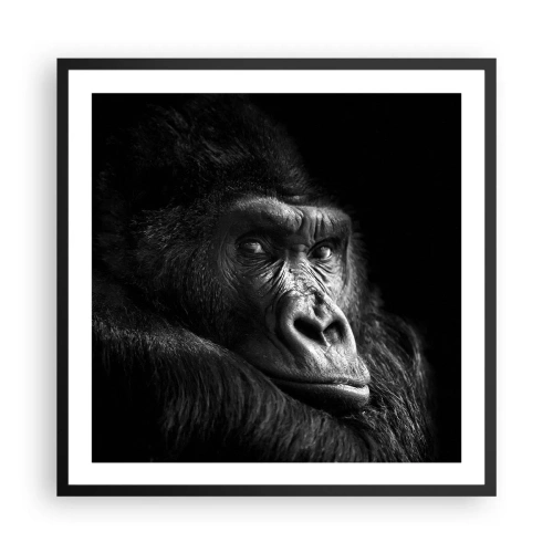 Affiche dans un cadre noir - Poster - Et qu'est-ce que tu regardes? - 60x60 cm