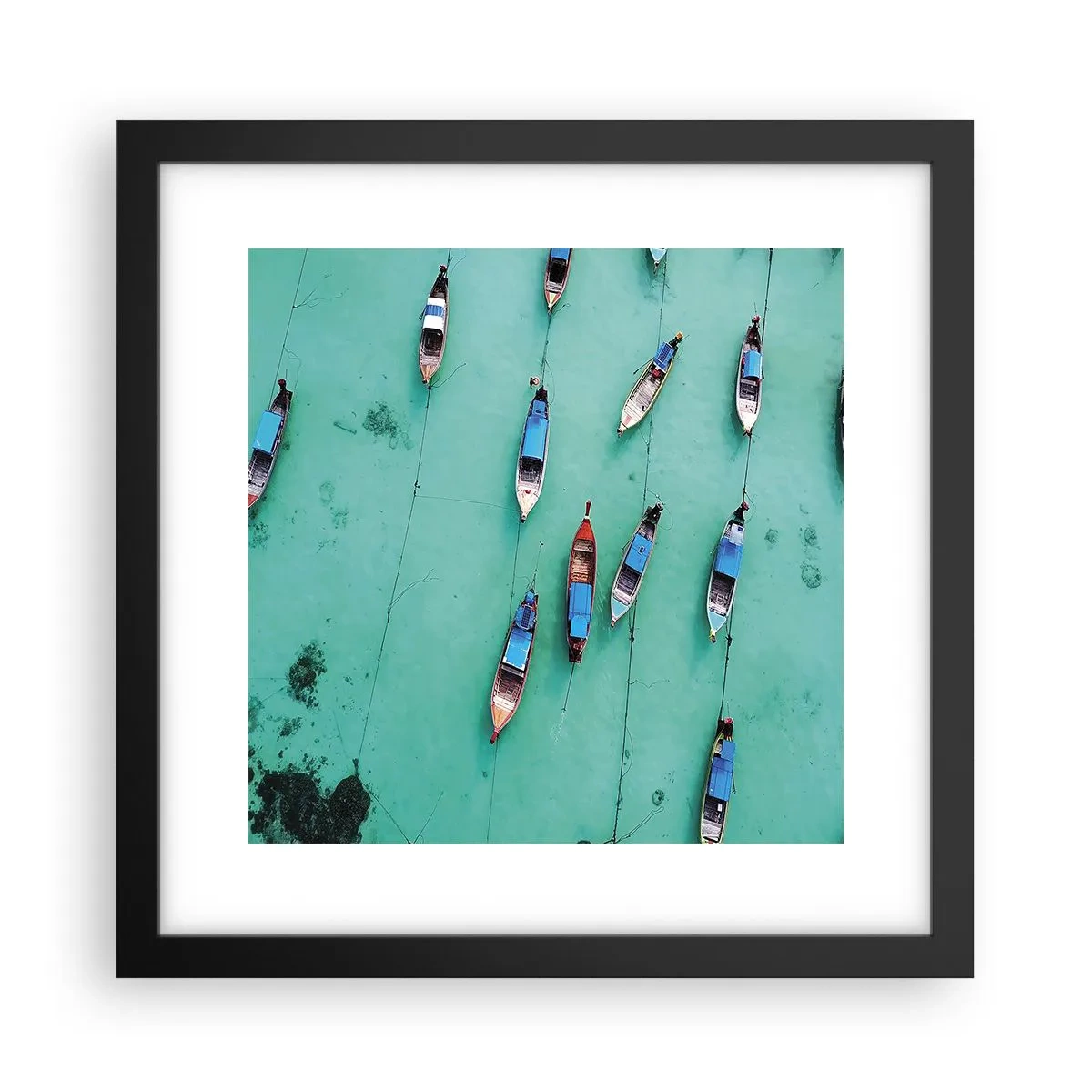 Affiche dans un cadre noir - Poster - Dans une attente jouyeuse - 30x30 cm