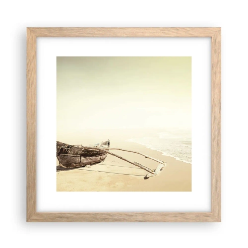 Affiche dans un chêne clair - Poster - Mémoire des mers du sud - 30x30 cm