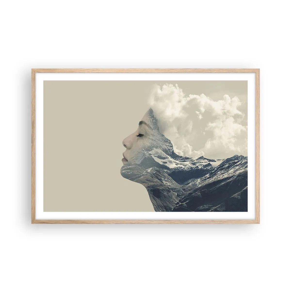 Affiche dans un chêne clair - Poster - La beauté des éléments - 91x61 cm