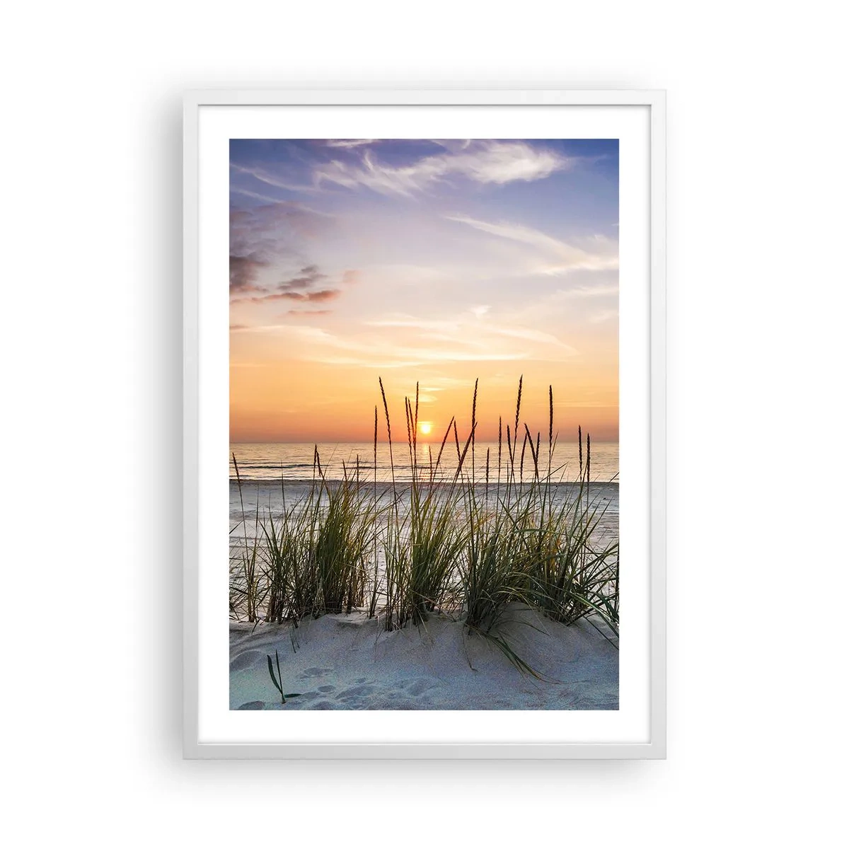 Affiche dans un cadre blanc - Poster - Regarde, pense, ressent - 50x70 cm