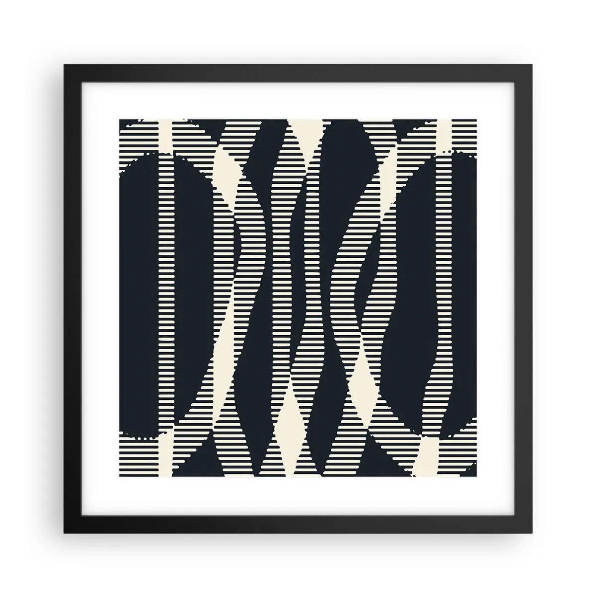 Affiche dans un cadre noir - Poster - Une tentative de briser l'obscurité - 40x40 cm