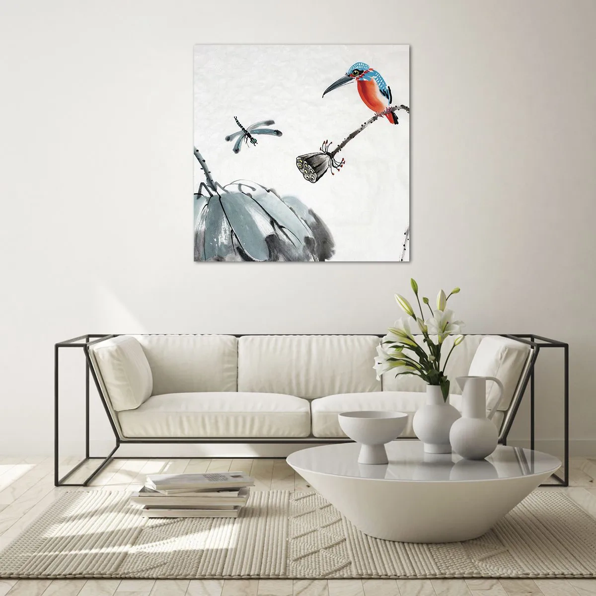 Impression sur verre - Image sur verre - La vie du champ - 40x40 cm