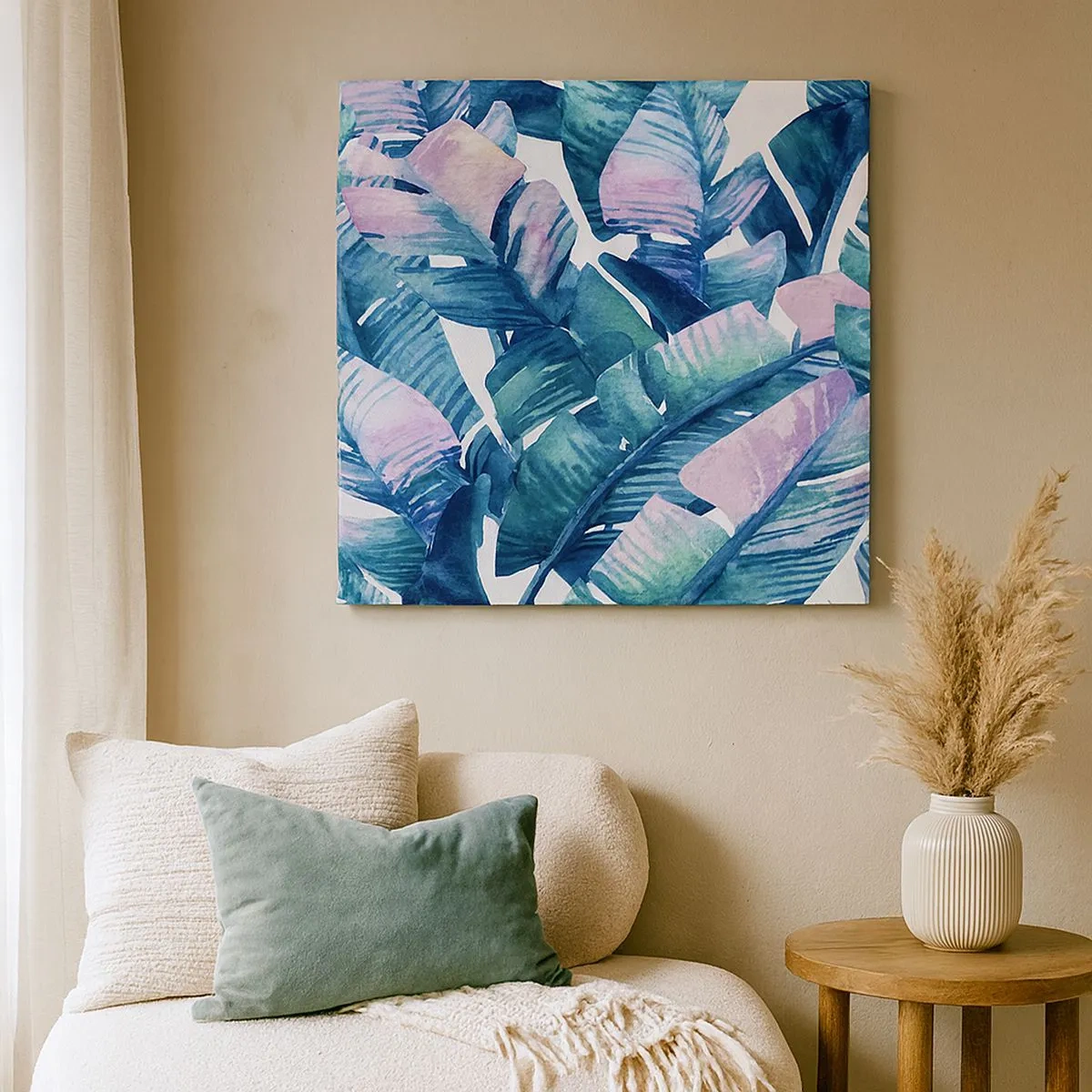 Impression sur toile - Image sur toile - Dans une bananeraie - 30x30 cm