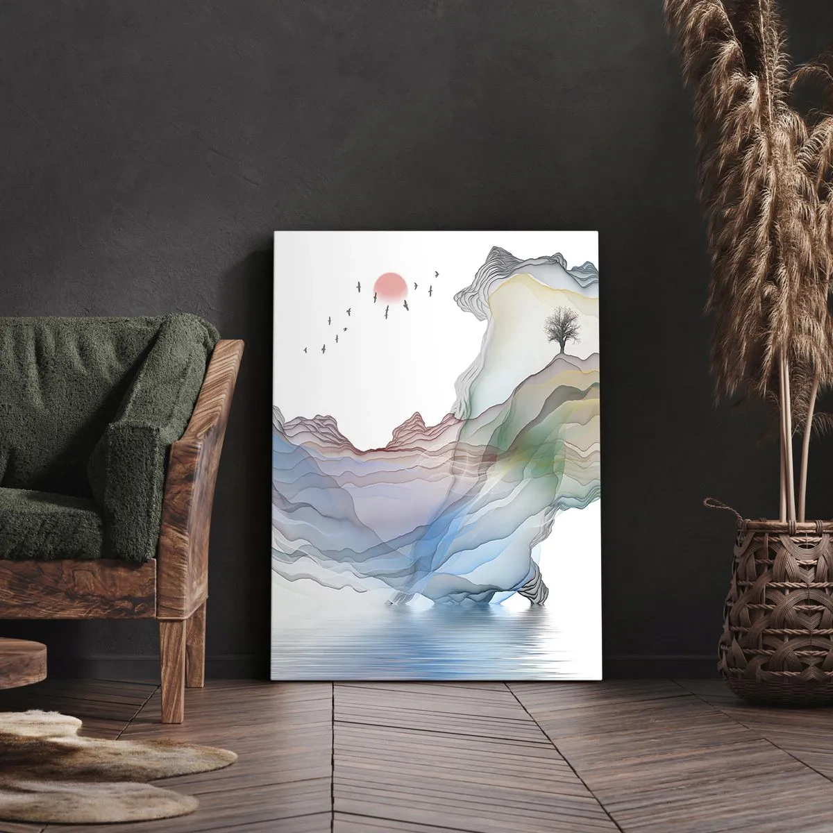 Impression sur toile - Image sur toile - Vers les montagnes de cristal - 65x120 cm