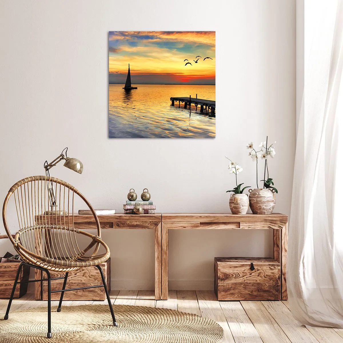Impression sur toile - Image sur toile - Le soir revient - 50x50 cm