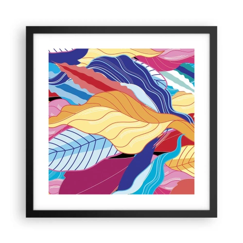 Affiche dans un cadre noir - Poster - Un désordre coloré - 40x40 cm