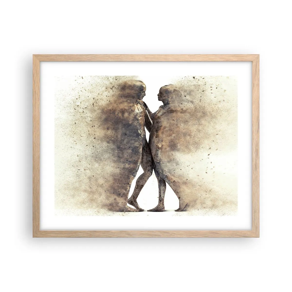 Affiche dans un chêne clair - Poster - Ils sont sortis de la poussière pour aimer - 50x40 cm