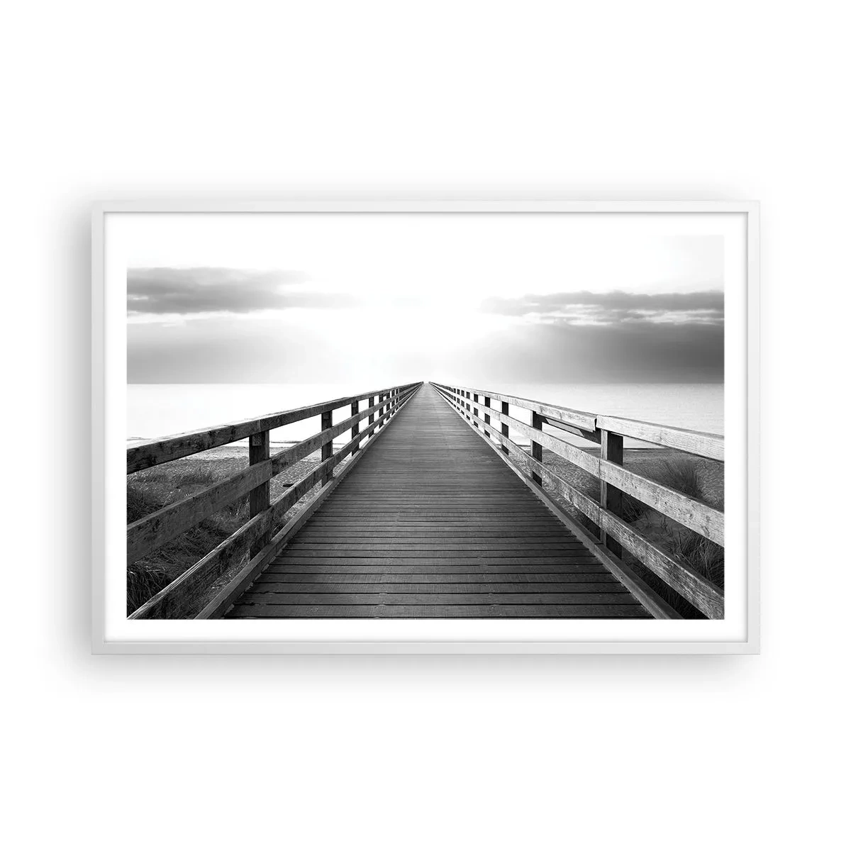 Affiche dans un cadre blanc - Poster - A perte de vue... - 91x61 cm
