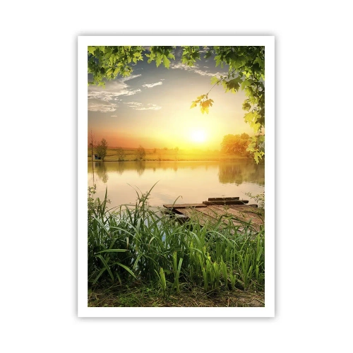 Affiche - Poster - Paysage dans un cadre verdoyant - 70x100 cm