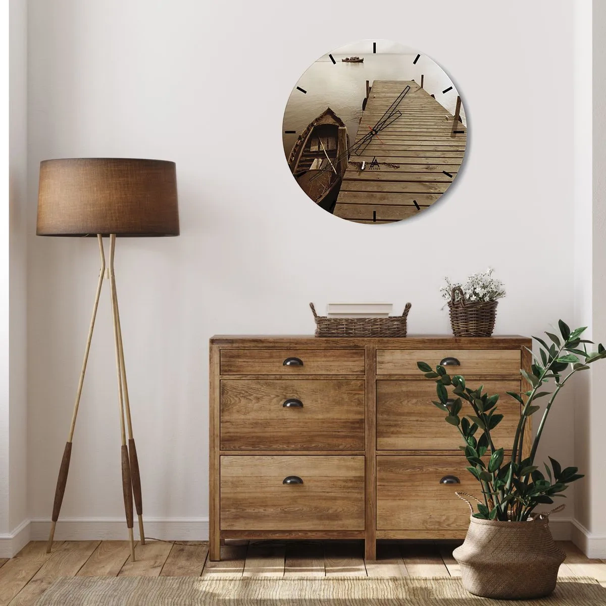 Horloge murale - Pendule murale - Le grand silence - 30x30 cm