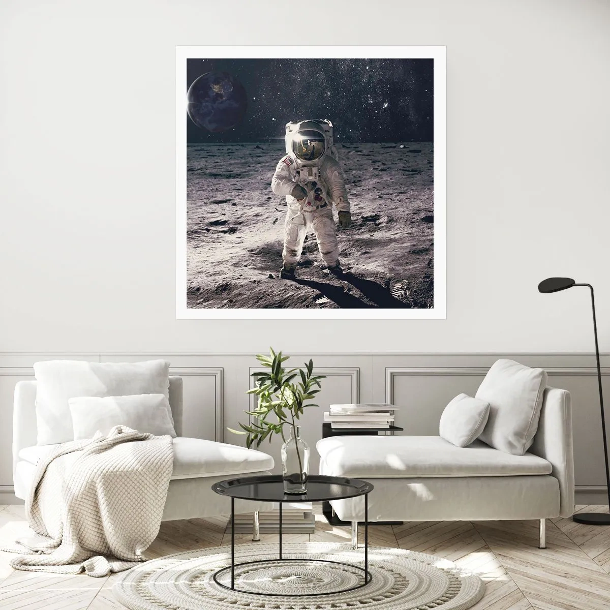 Affiche - Poster - Salutations de la lune - 50x50 cm