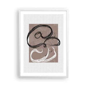 Affiche dans un cadre blanc - Poster - Composition – la recherche de la plénitude - 50x70 cm