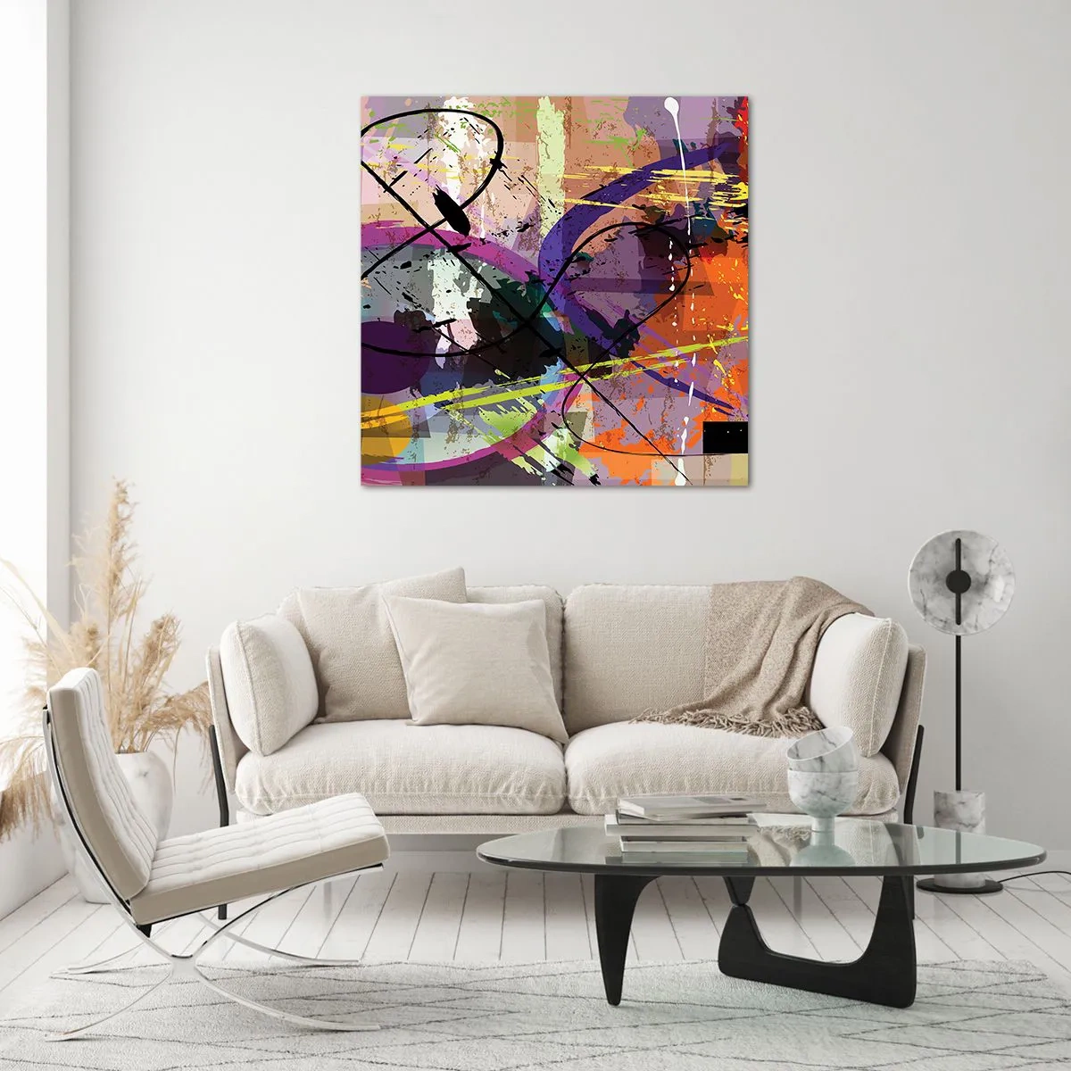 Impression sur verre - Image sur verre - Vous pouvez aller tout droit ou autour - 30x30 cm