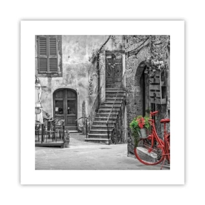 Affiche - Poster - Ruelle toscane - 40x40 cm