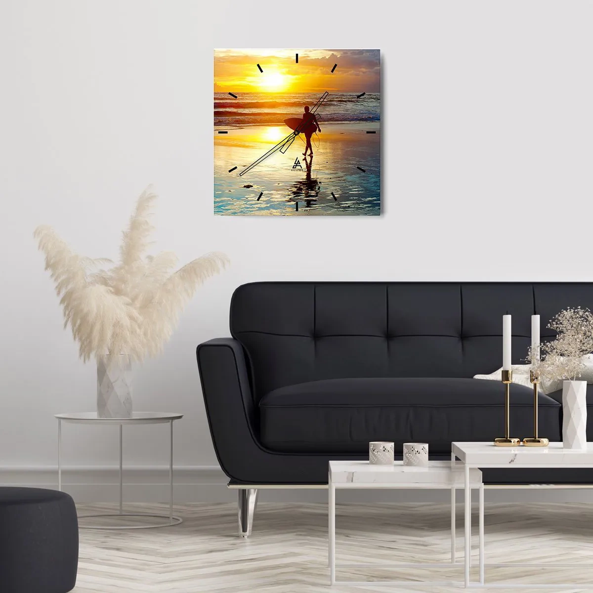 Horloge murale - Pendule murale - Le retour du guerrier - 40x40 cm