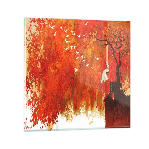 Impression sur verre - Image sur verre - S'envolera-t-il avec eux ? - 30x30 cm