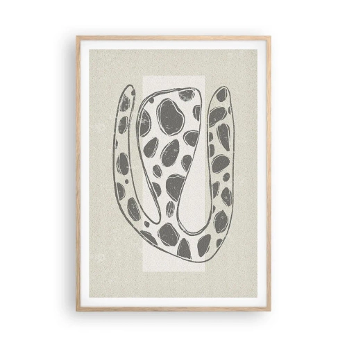 Affiche dans un chêne clair - Poster - Une étrange créature - 70x100 cm