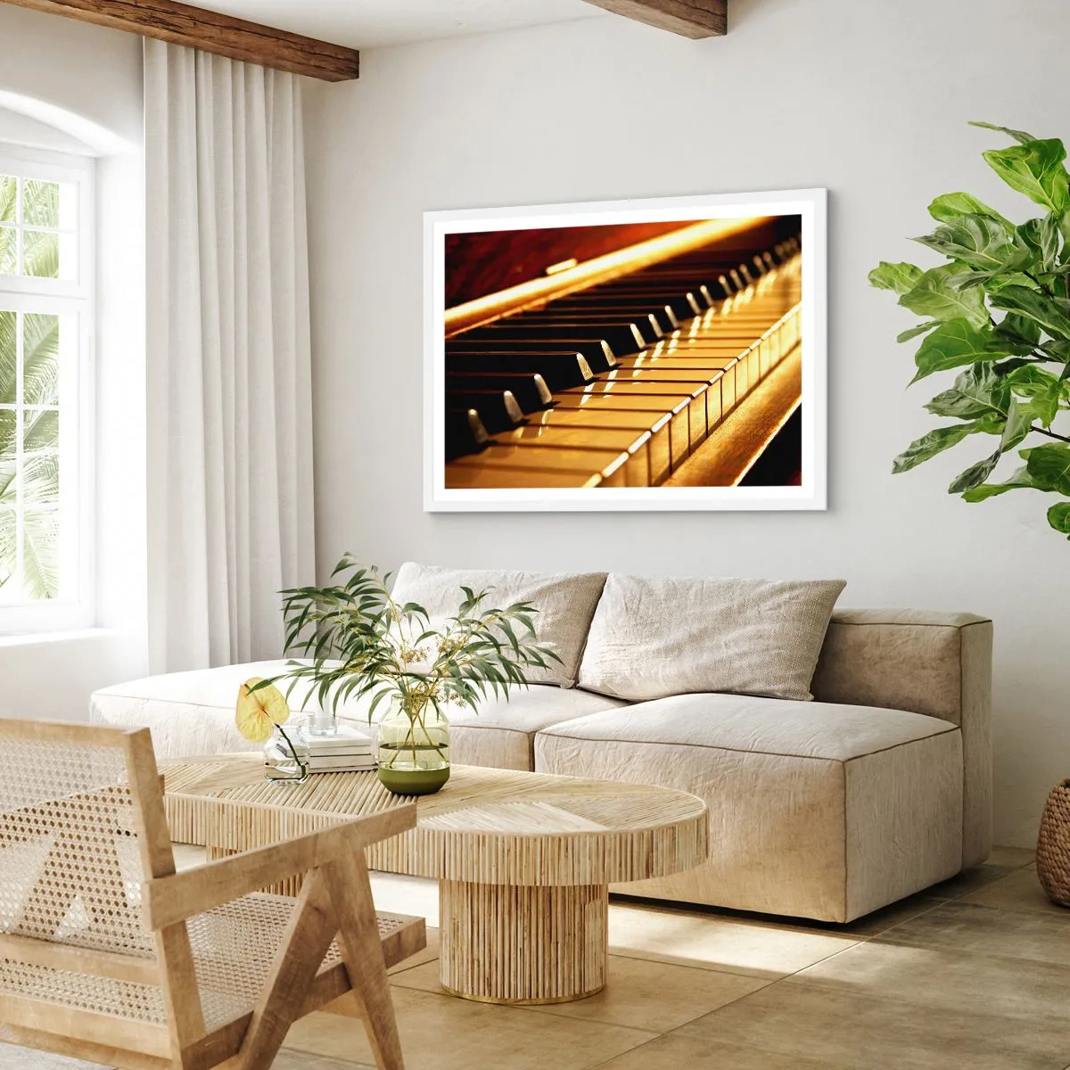 Affiche dans un cadre blanc - Poster - Des possibilités infinies - 100x70 cm
