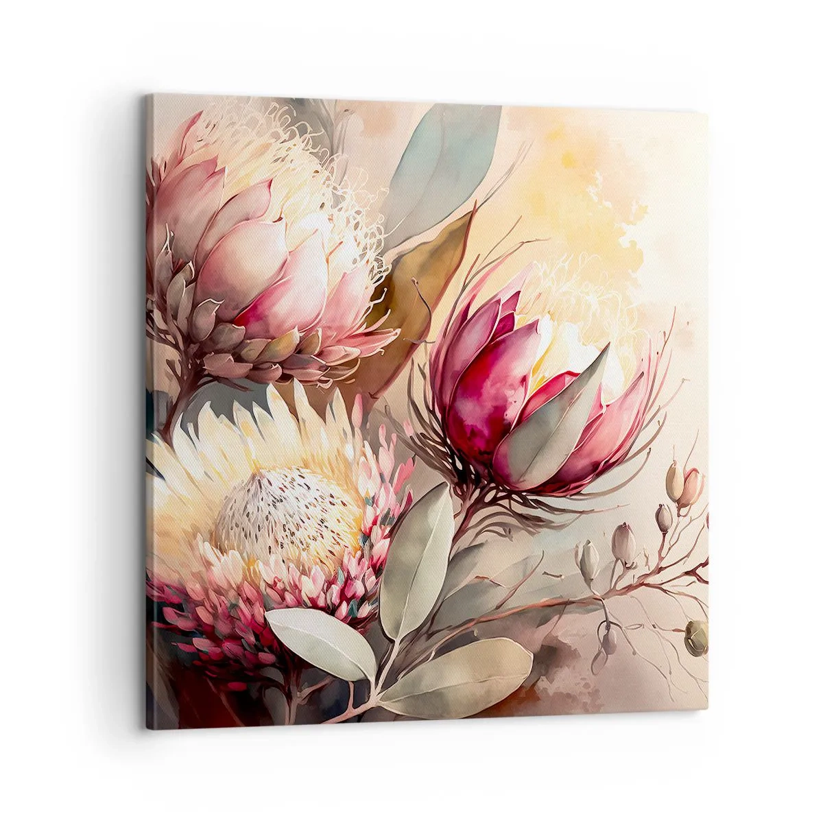 Impression sur toile - Image sur toile - De profil et de face - 60x60 cm