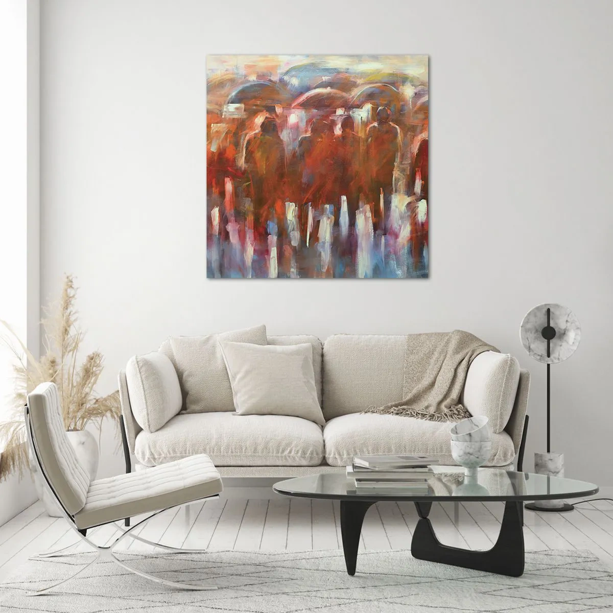 Impression sur verre - Image sur verre - Identiques sous la pluie et dans le brouillard - 70x70 cm