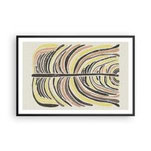 Affiche dans un cadre noir - Poster - Abstraction pleine de vie - 91x61 cm