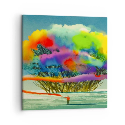 Impression sur toile - Image sur toile - Donner vie à ce monde - 70x70 cm